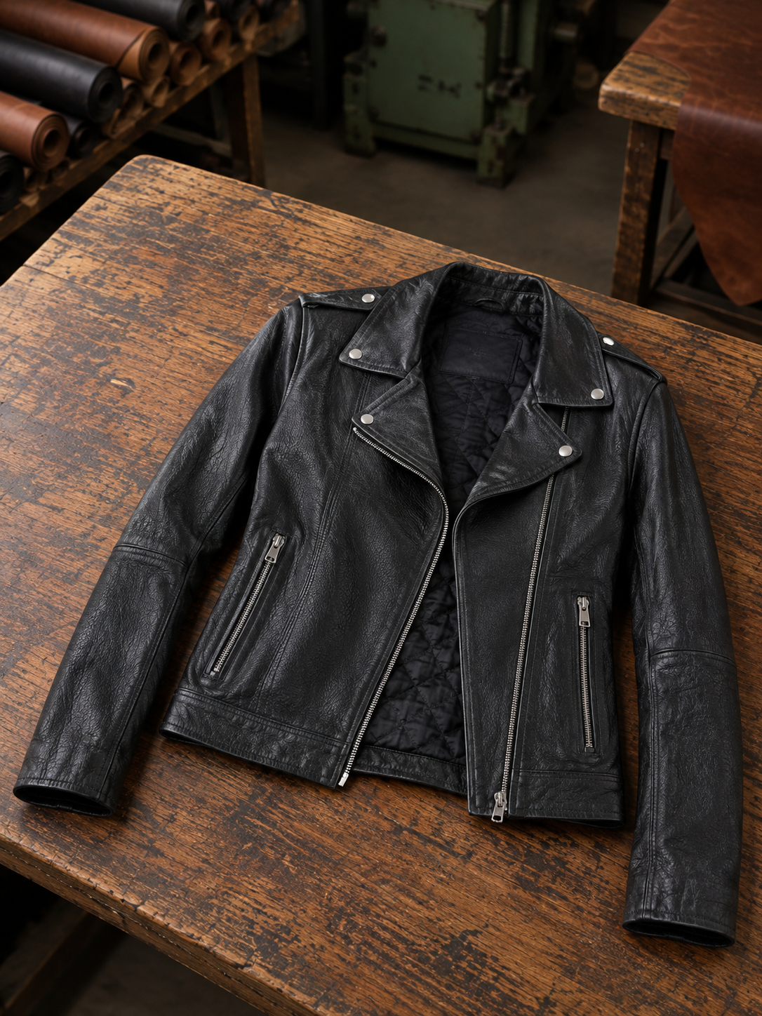 Linda Black Short Leather Jacket For Women