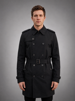 Lynx Black Cotton Jacket For Men