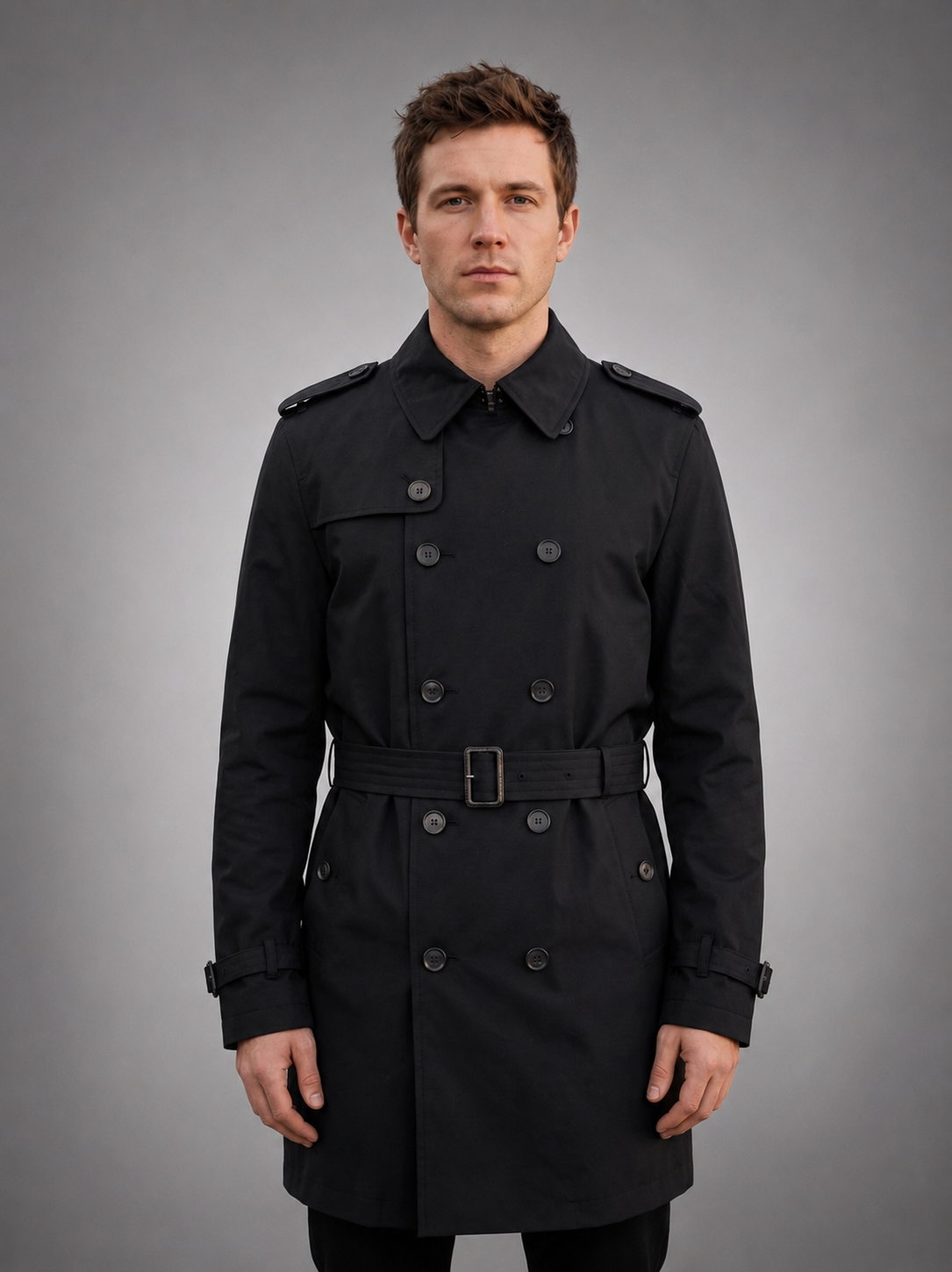 Lynx Black Cotton Jacket For Men