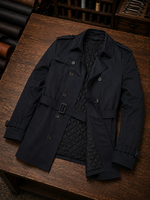 Lynx Black Cotton Jacket For Men