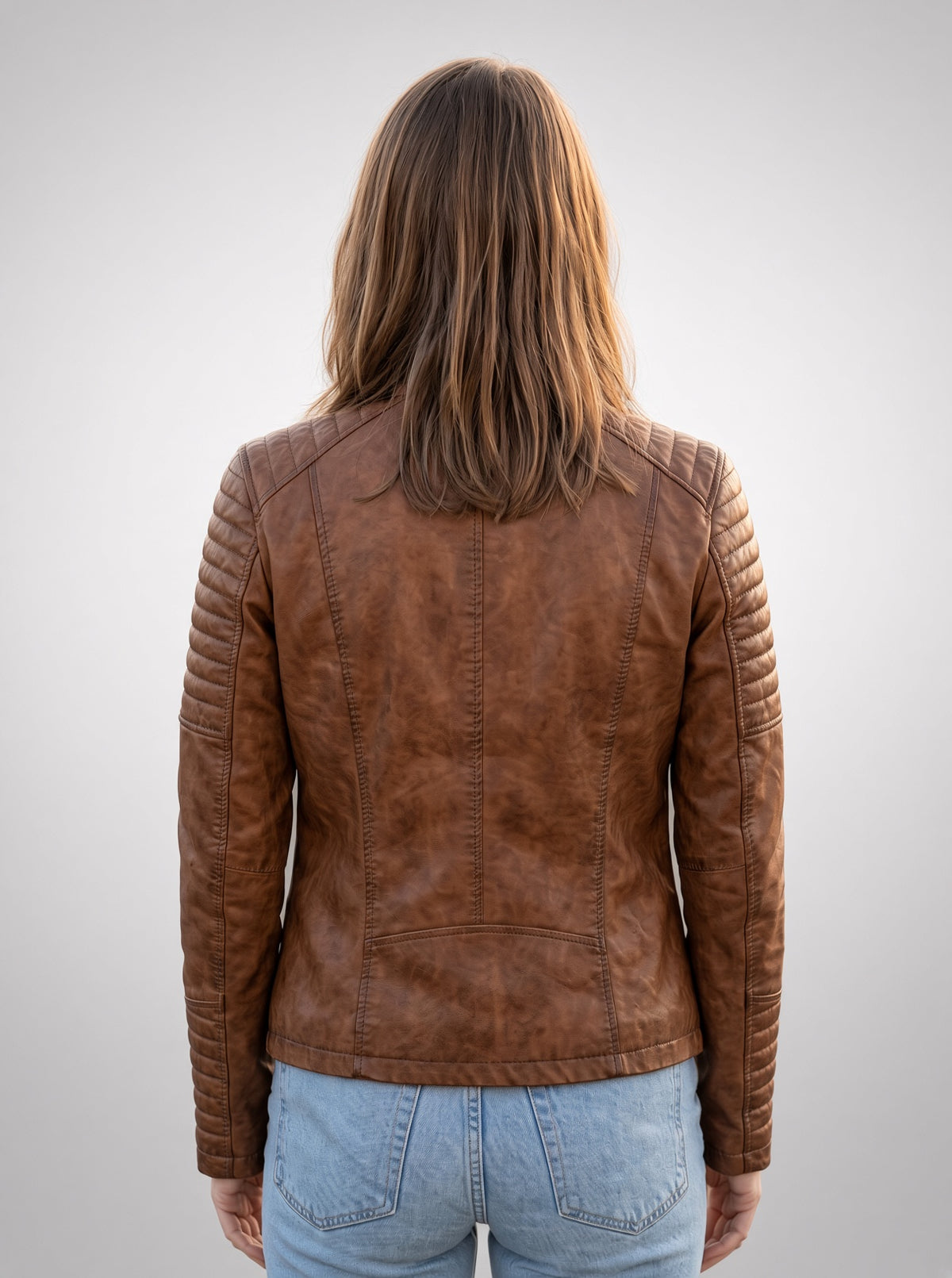 Madonna Brown Leather Jacket For Women