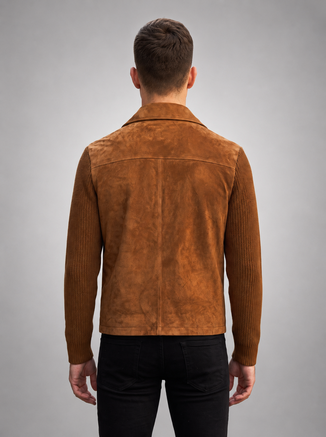 Marcus Brown Men's Suede Leather Jacket