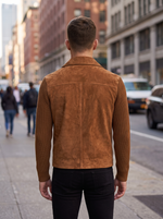 Marcus Brown Men's Suede Leather Jacket