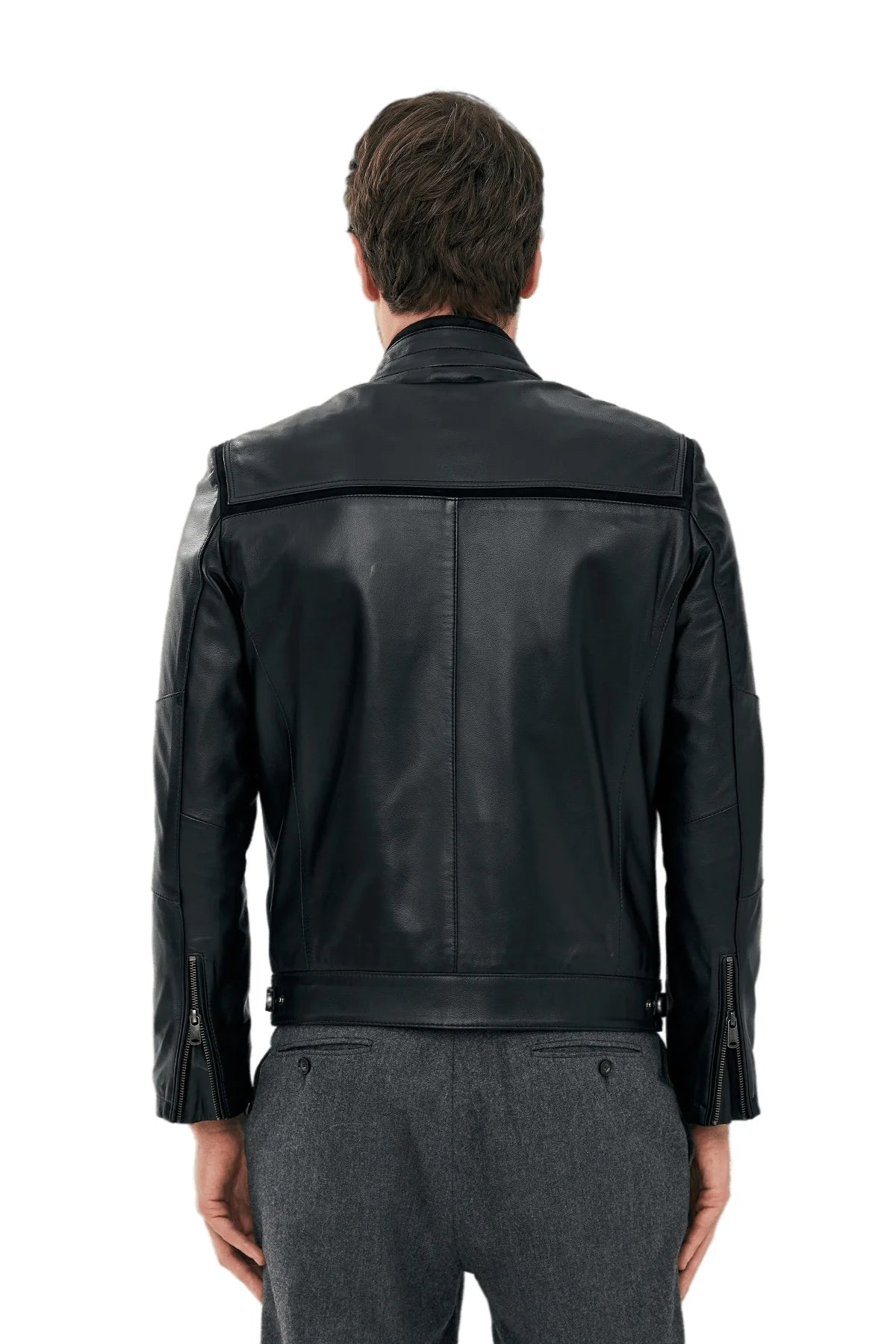 William Black Motorcycle Leather Jacket For Men
