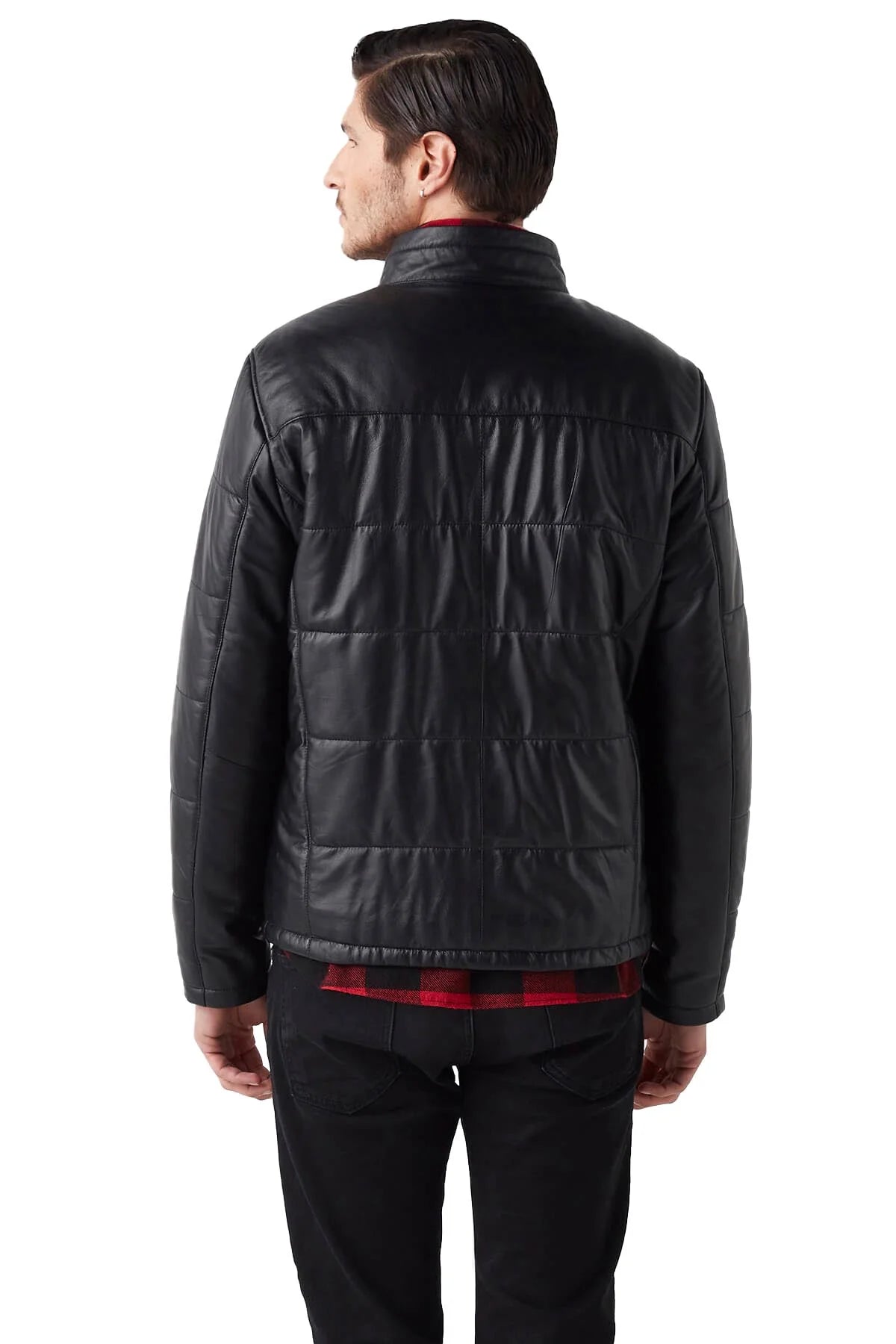 Woods Black Stylish Leather Jacket For Men