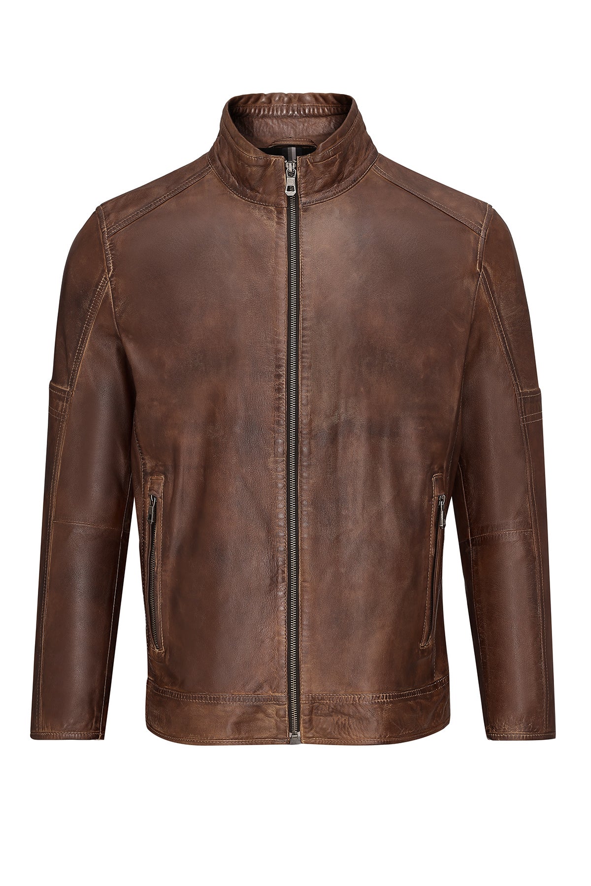 Mbappe Brown Men's Leather Jacket
