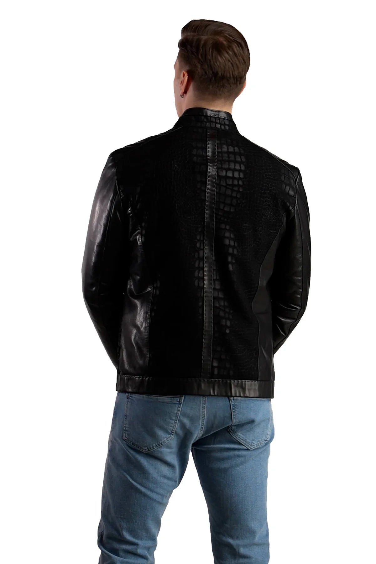 Gilbert Black Leather Jacket For Men