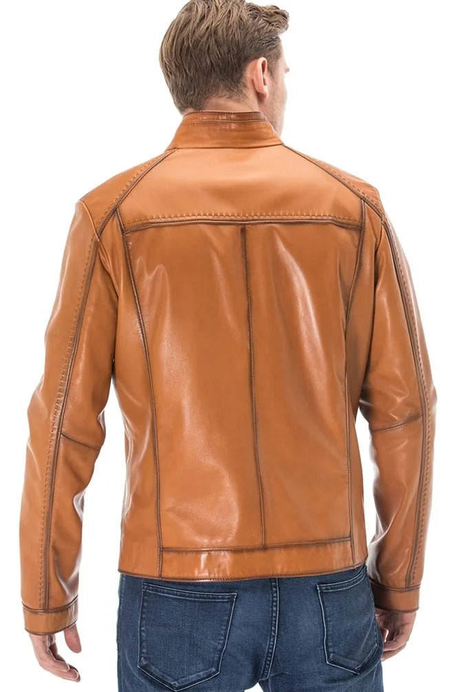Robert Pure Sheepskin Brown Leather For Men