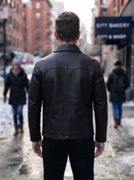 Men’s Black Contrast Stitch Utility Jacket