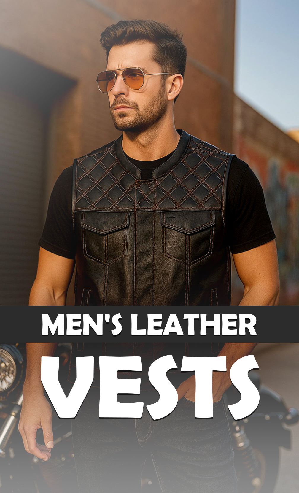 Men's Leather Vests