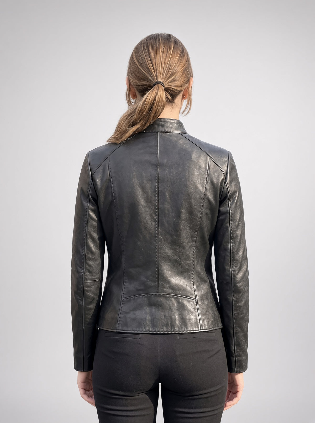 Mia Black Motor Bike Stylish Leather Jacket for Women