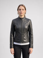 Mia Black Motor Bike Stylish Leather Jacket for Women
