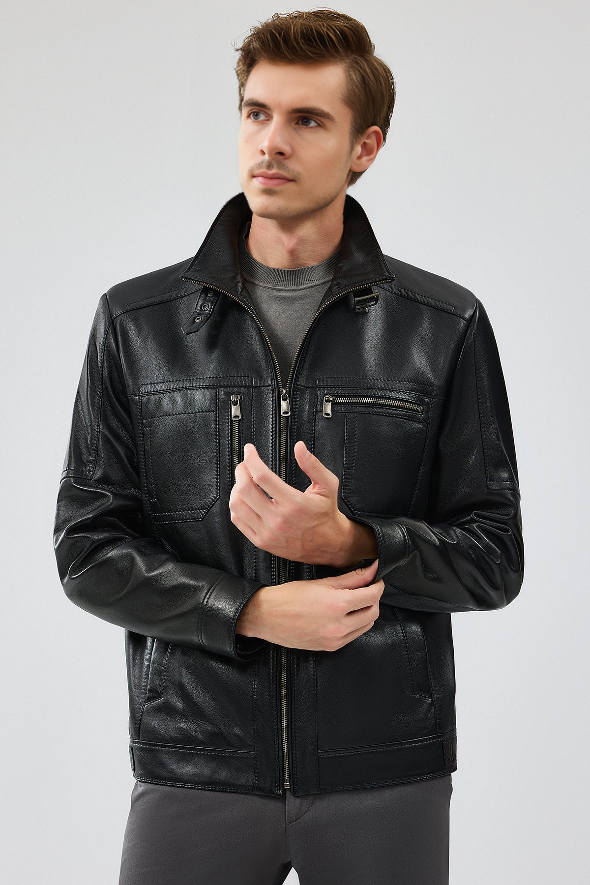 Muller Leather Black Jacket For X-Men