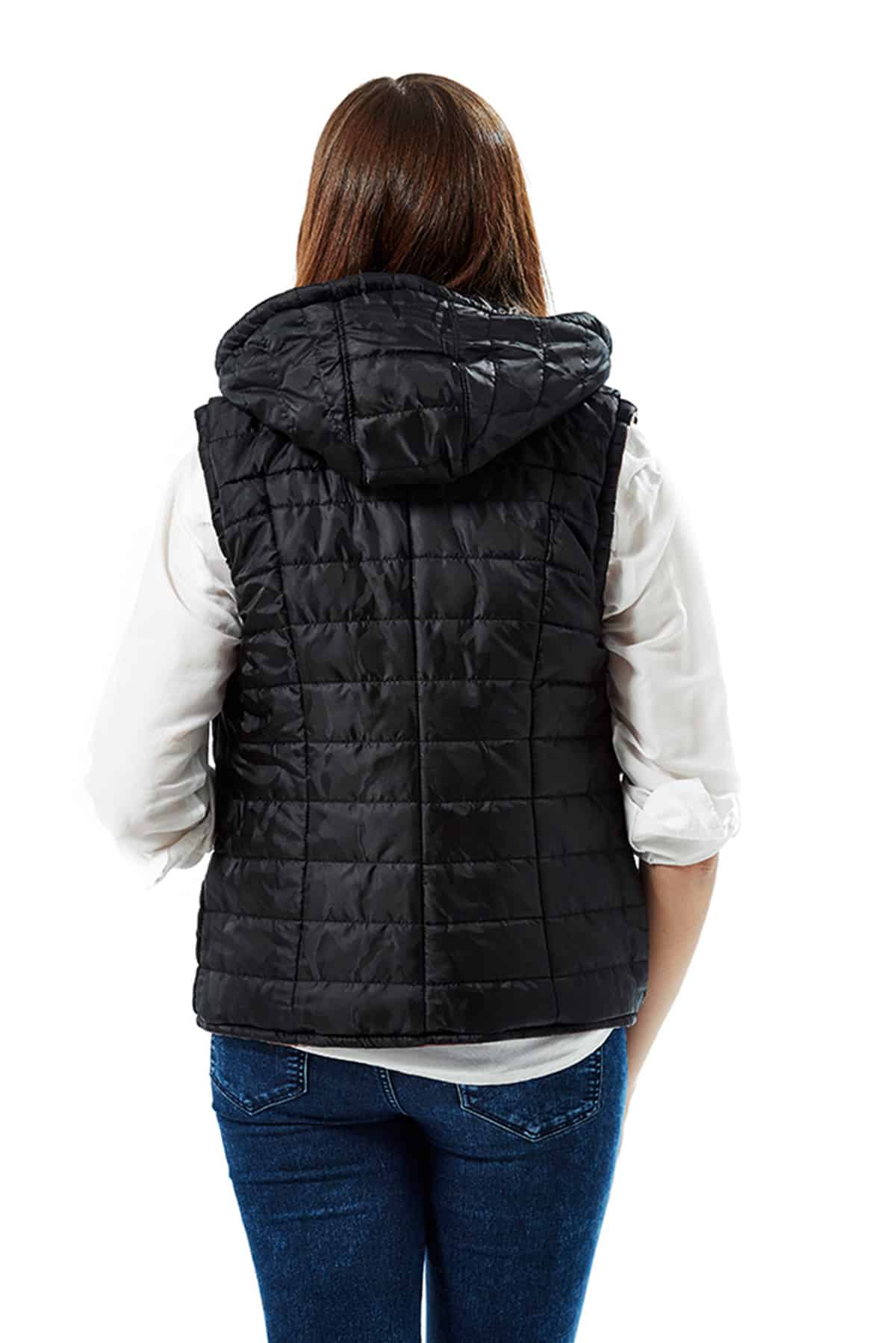 Hadley Black Leather Vest For Women