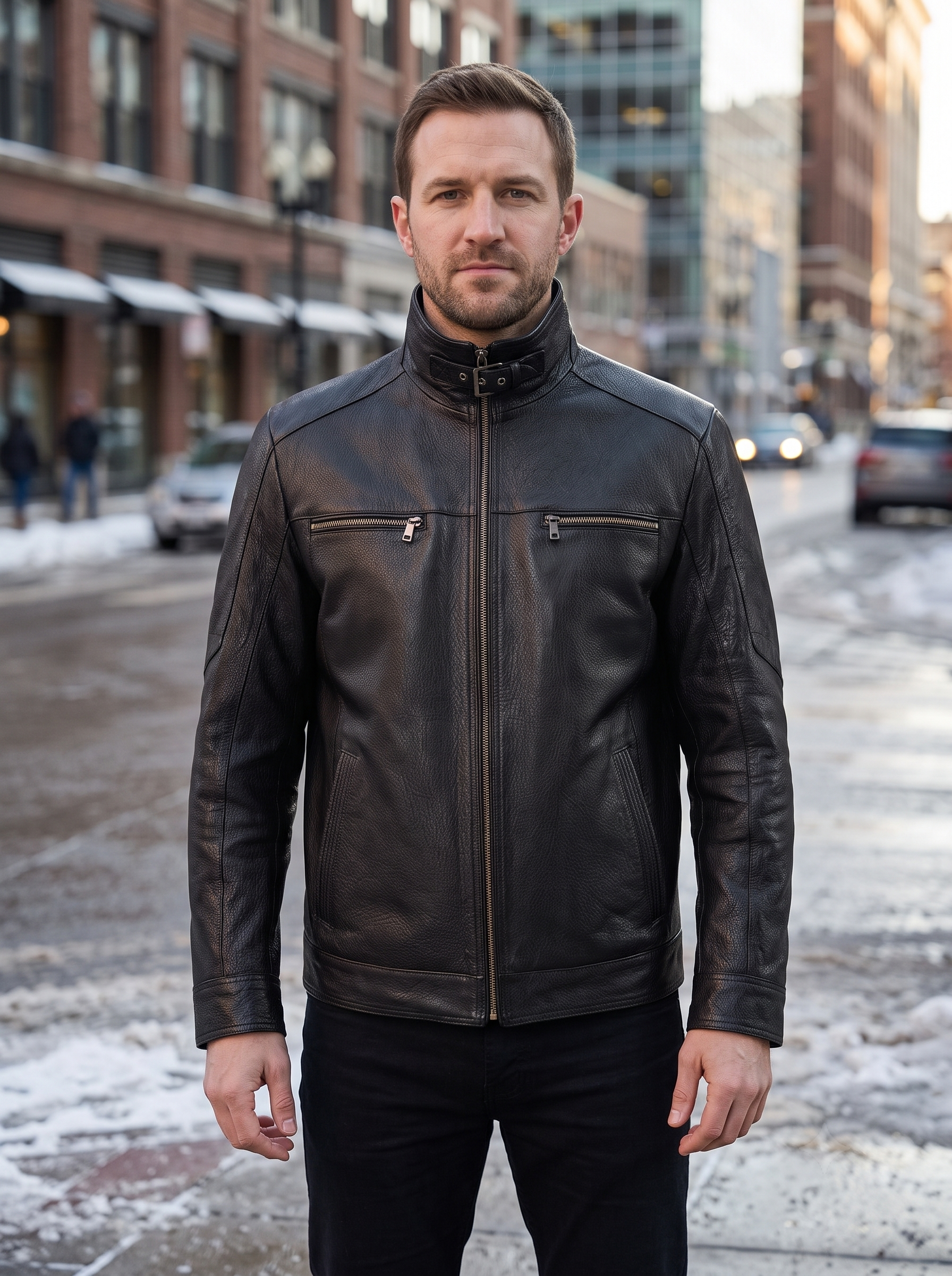Noir Edge Leather Jacket