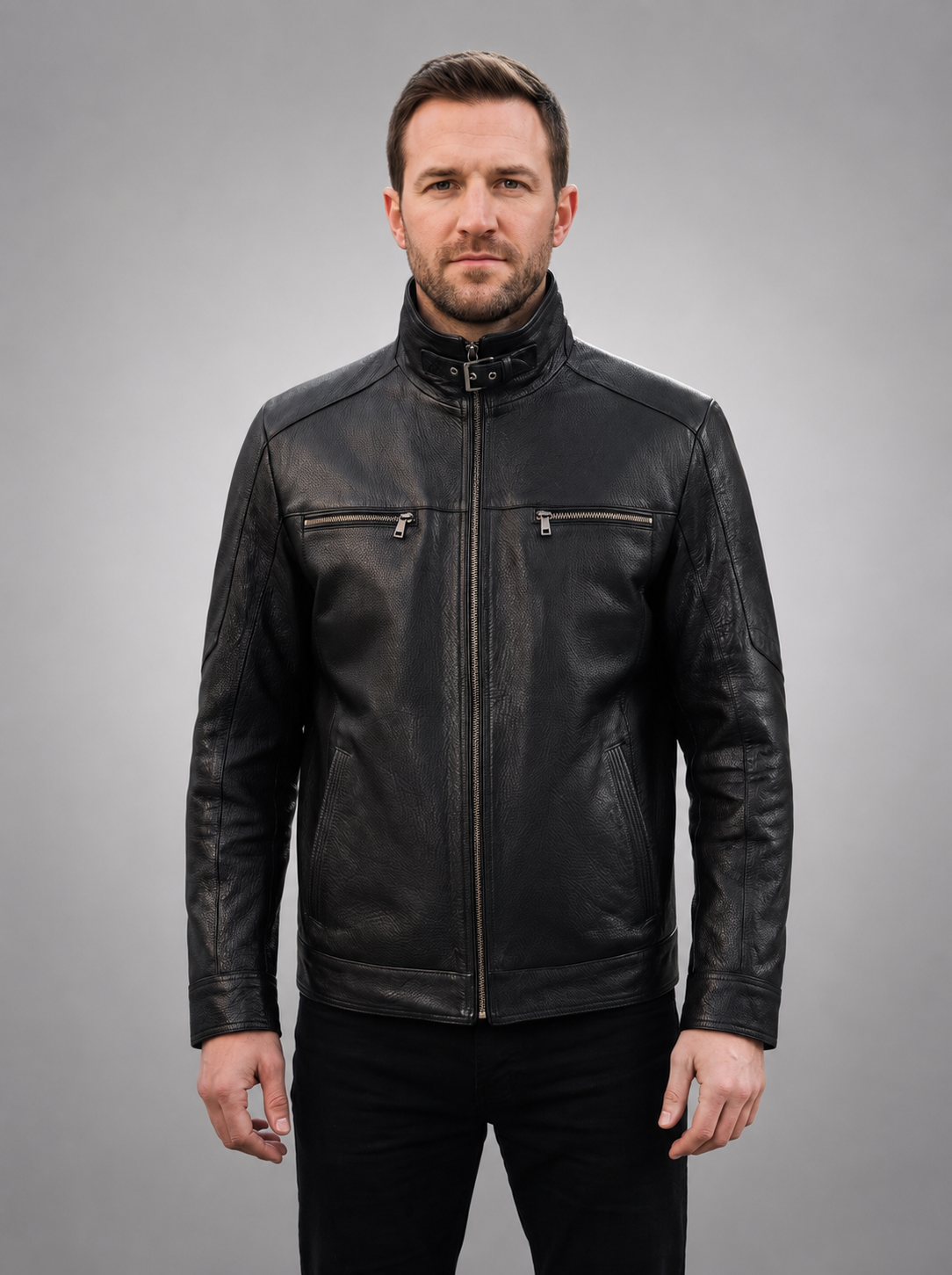 Noir Edge Leather Jacket