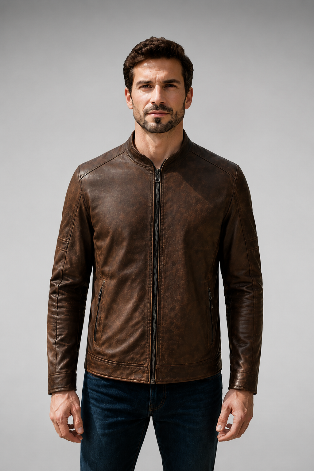 Oakridge Heritage Brown Leather Jacket