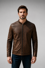 Oakridge Heritage Brown Leather Jacket