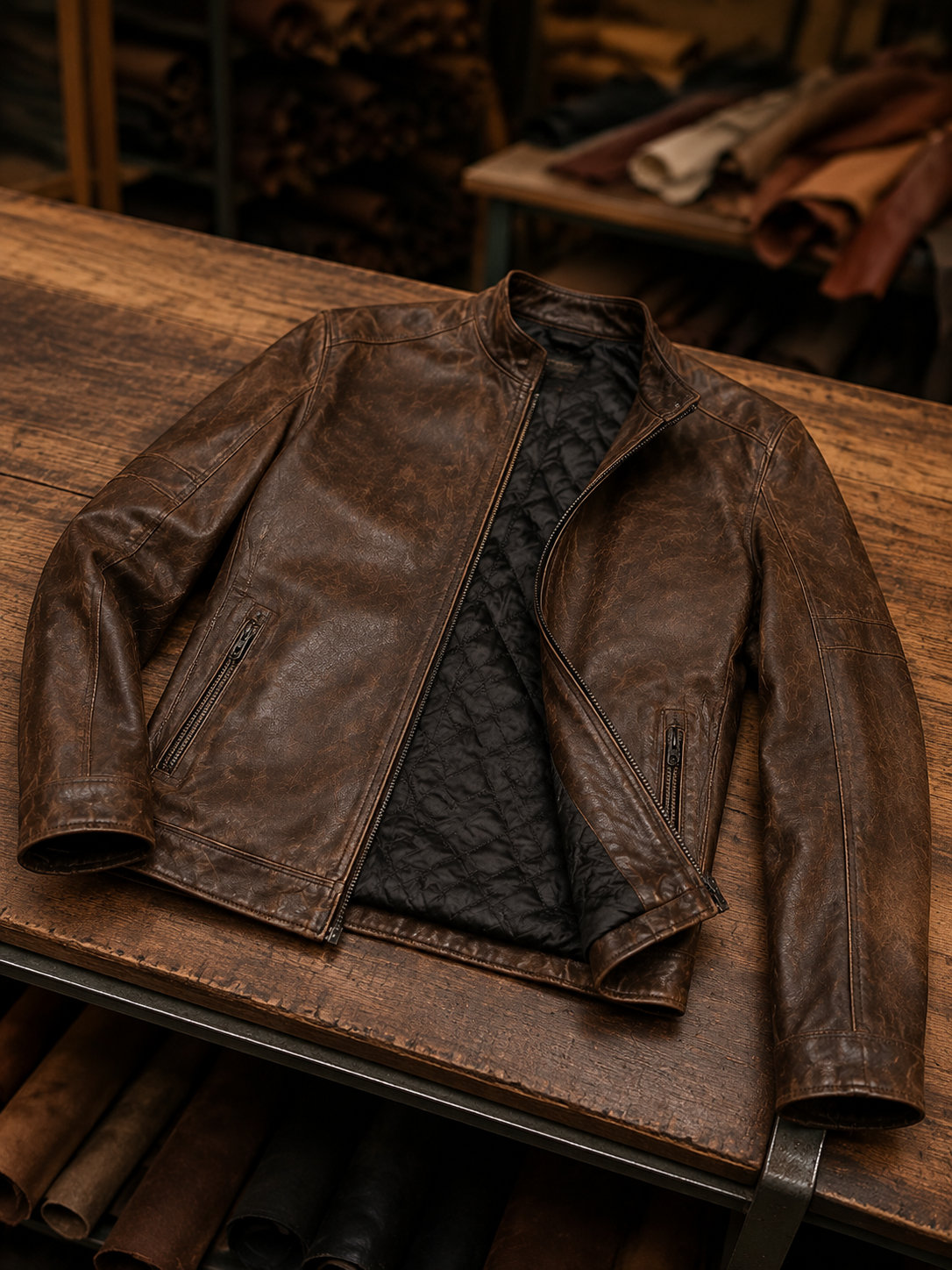 Oakridge Heritage Brown Leather Jacket