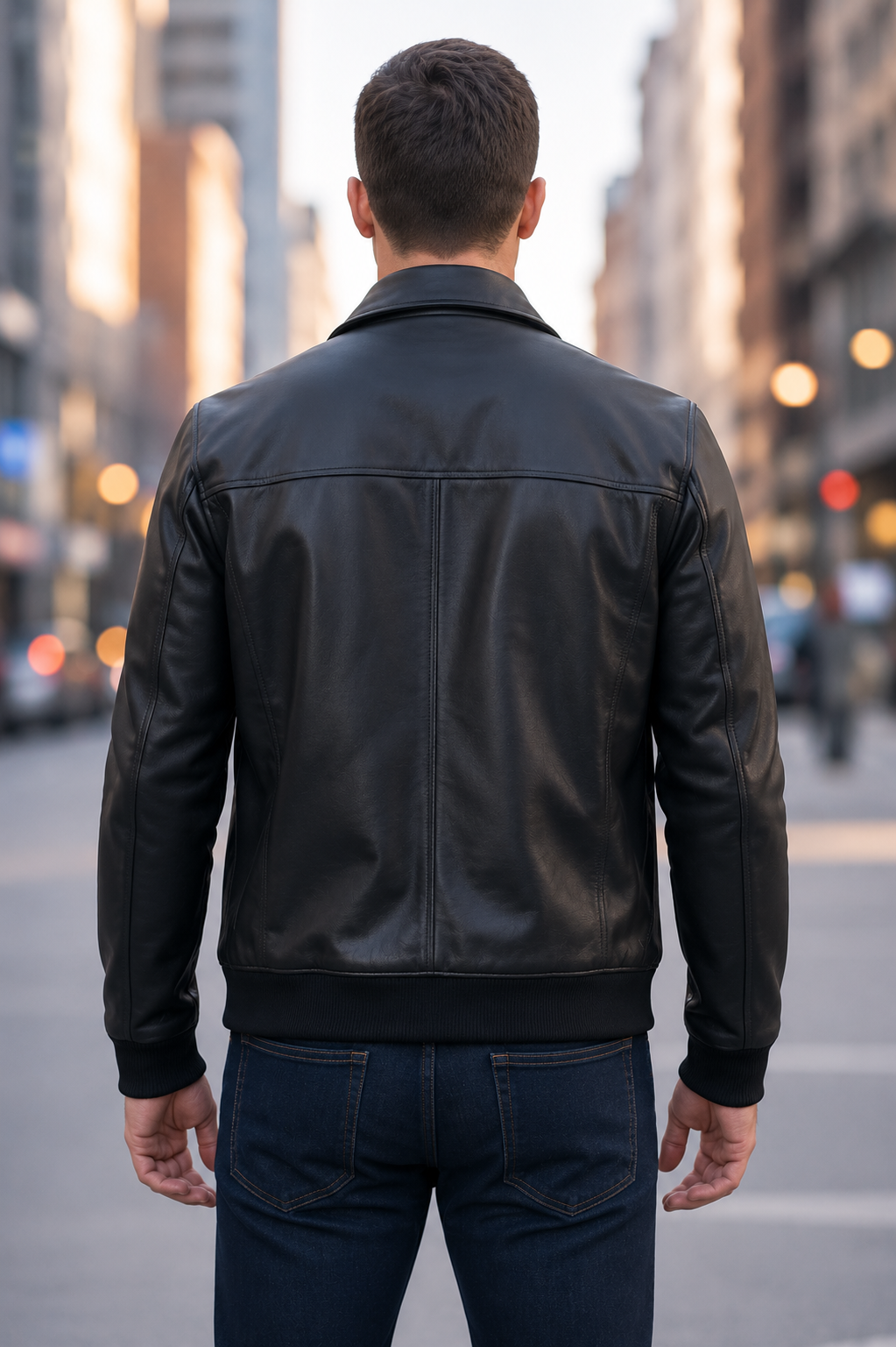 Obsidian Edge Black Leather Jacket