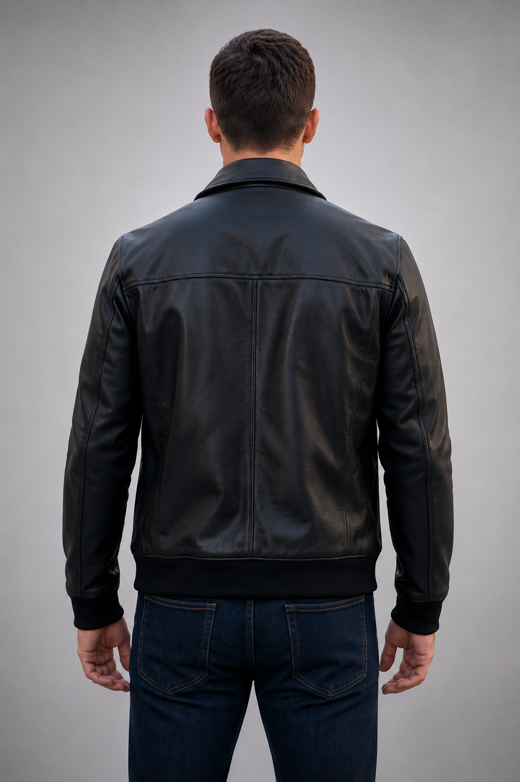 Obsidian Edge Black Leather Jacket