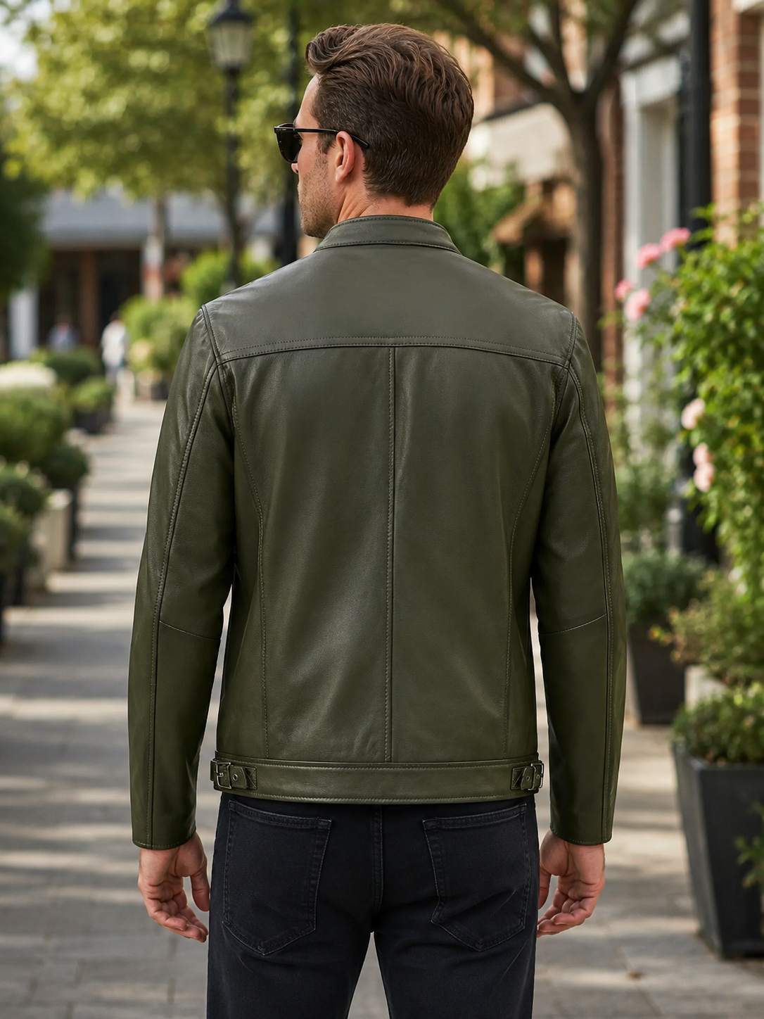 Olive Valor Premium Leather Jacket