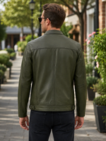 Olive Valor Premium Leather Jacket