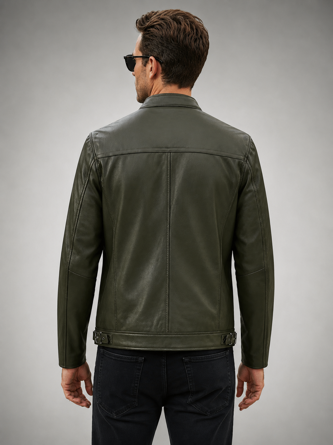 Olive Valor Premium Leather Jacket