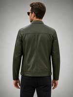 Olive Valor Premium Leather Jacket