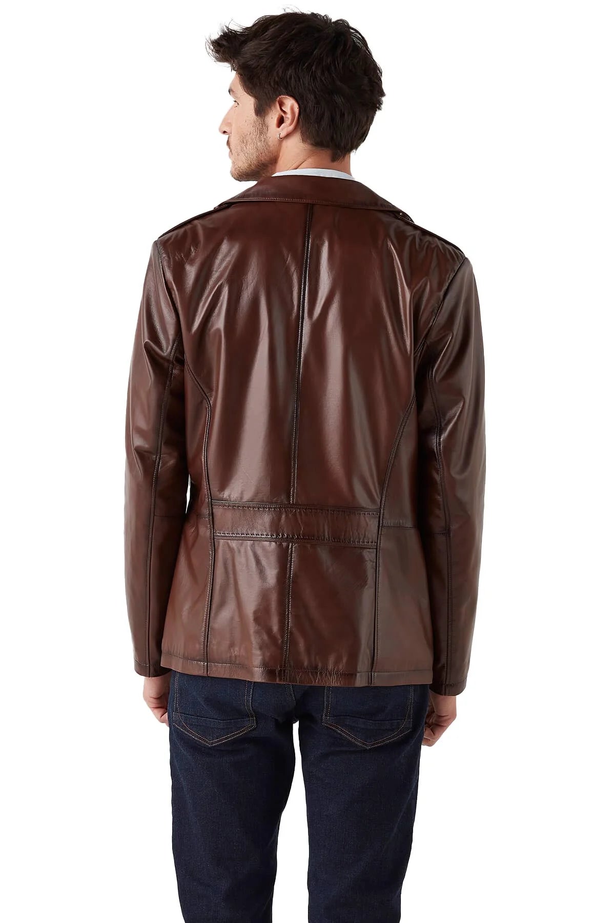 Nathaniel Brown Leather Jacket For Men