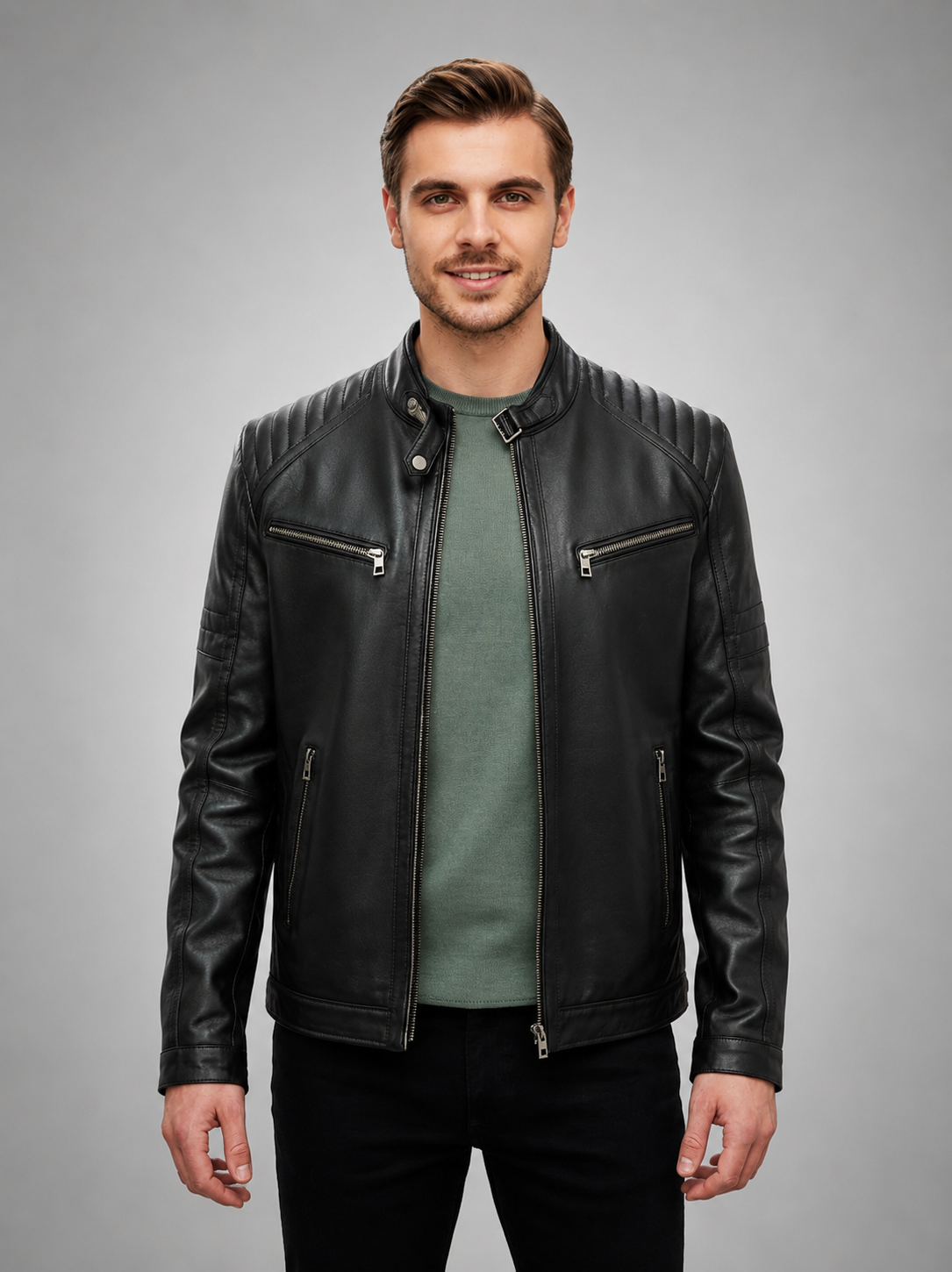Paul Men’s Black Leather Jacket