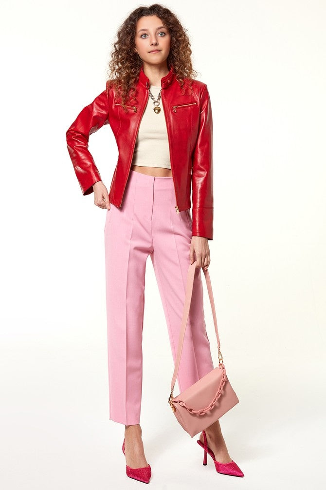 Red Leather Jacket For Women