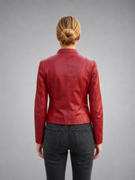 Red Viola Women's Leather Jacket