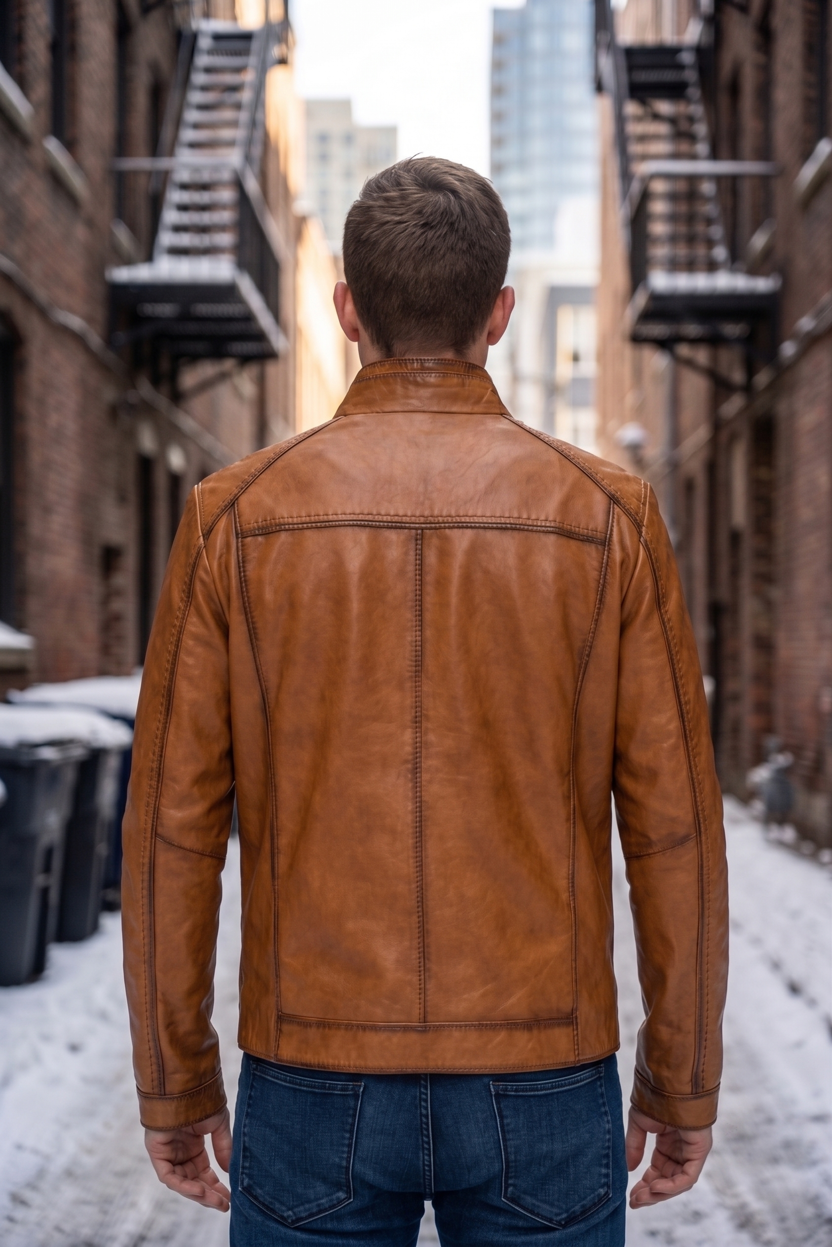 Robert Pure Sheepskin Brown Leather For Men