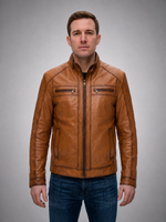 Robert Pure Sheepskin Brown Leather For Men