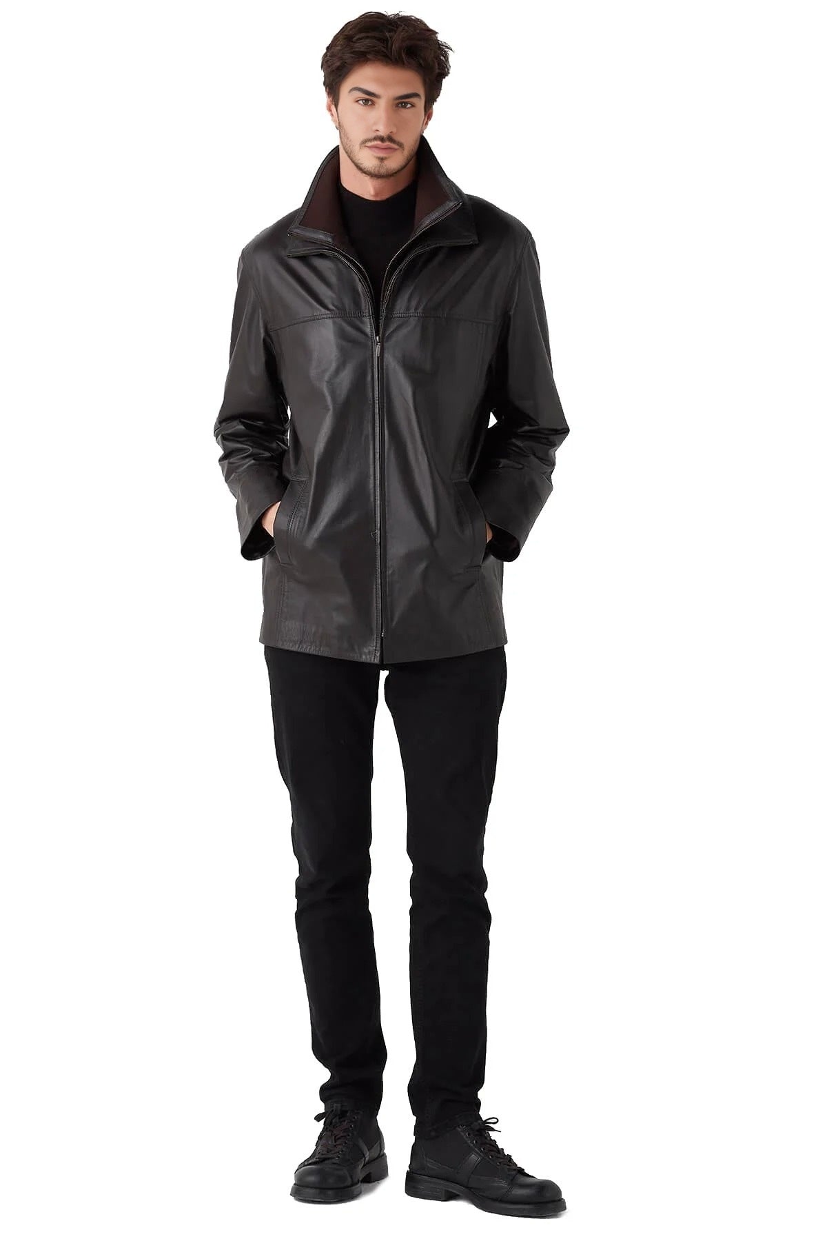 Logan Black Leather Jacket For Men