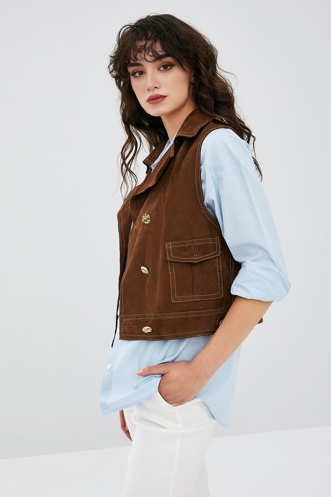 Brown Rio Vest For Women's