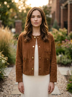 Savanna Sun Short Brown Jacket For Women