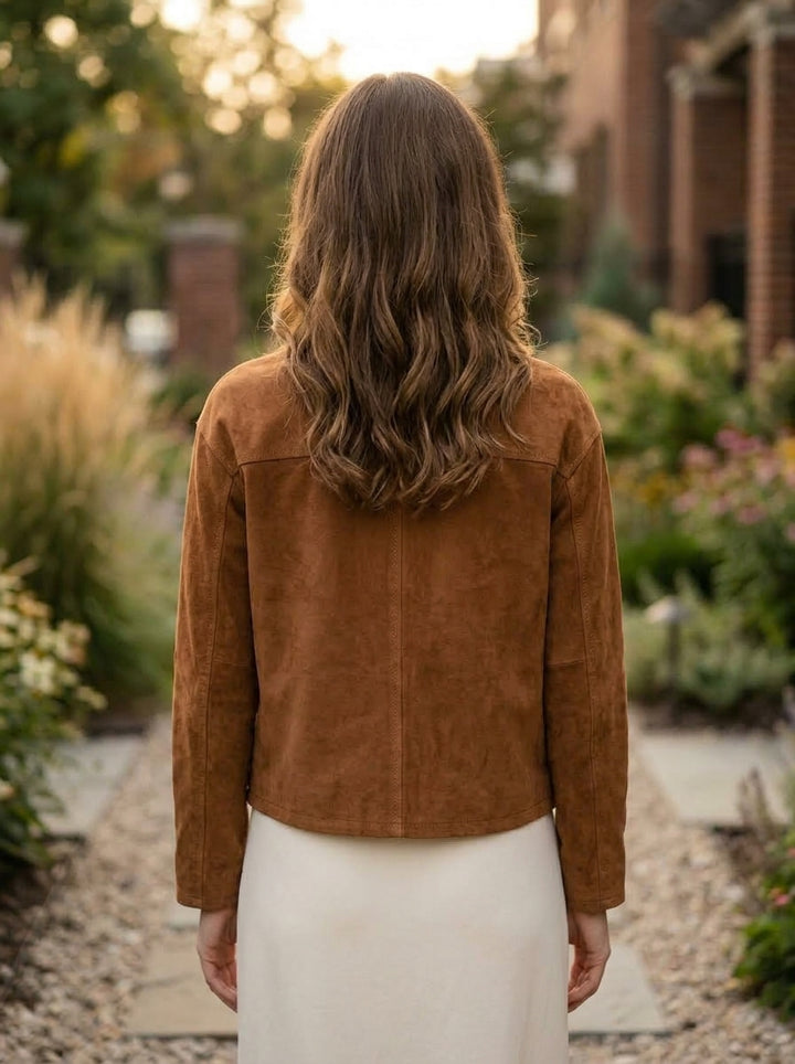 Savanna Sun Short Brown Jacket For Women