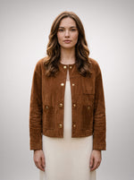 Savanna Sun Short Brown Jacket For Women