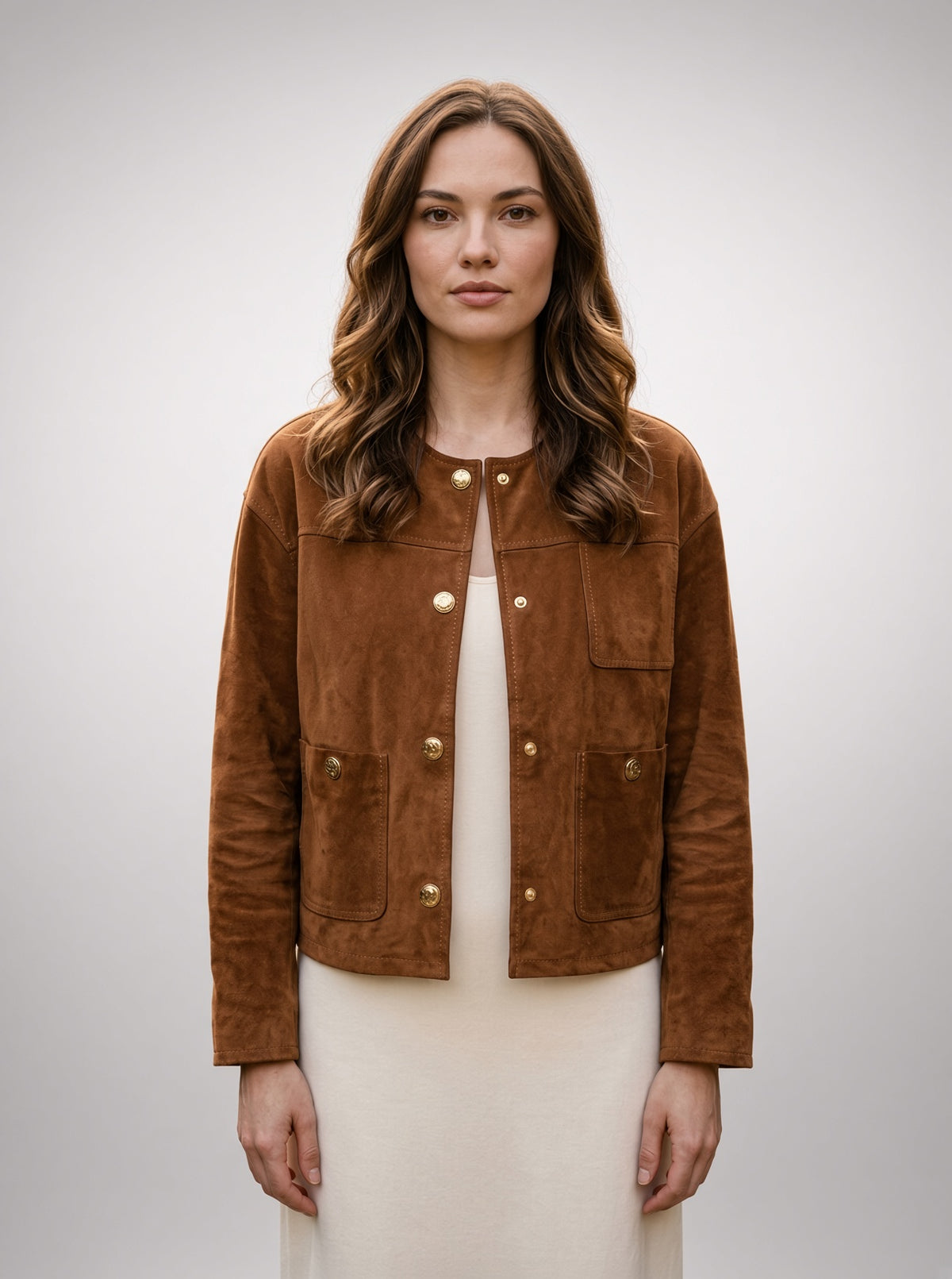Savanna Sun Short Brown Jacket For Women