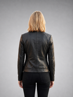 Scarlett Black Leather Jacket For Women