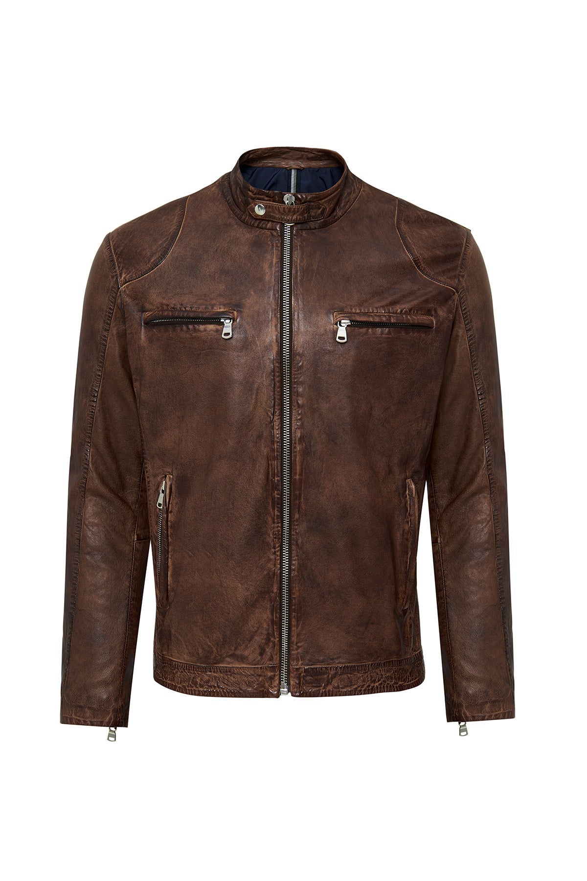 Sport Men’s Brown Leather Jacket