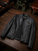 Street Style Motor Bike Black Leather Jacket For Women