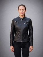 Sydney Black Leather Jacket for Women