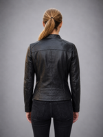 Sydney Black Leather Jacket for Women