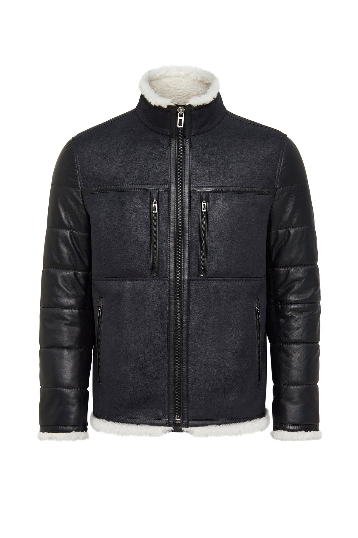 Teddy Black Coat For Men