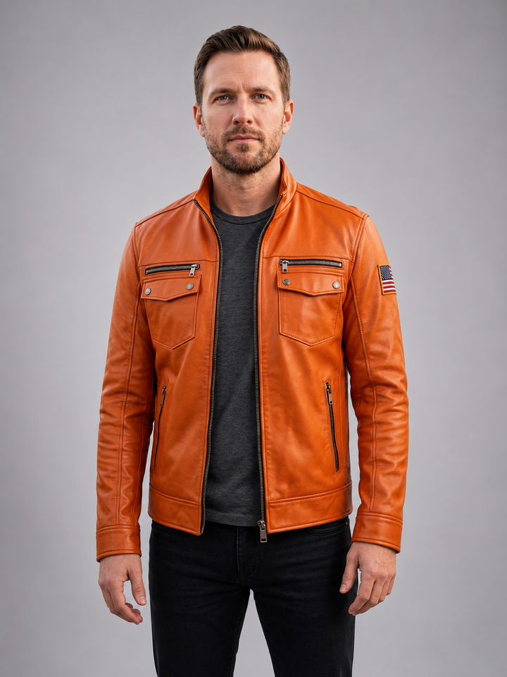 Theodore black fur Jacket For Men