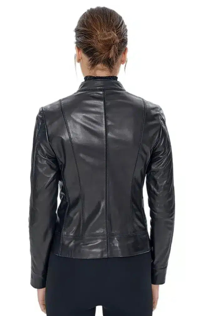Ximena Black Stylish Women Leather Jacket