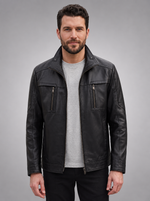 Urban Rebel Distressed Men’s Biker Leather Jacket